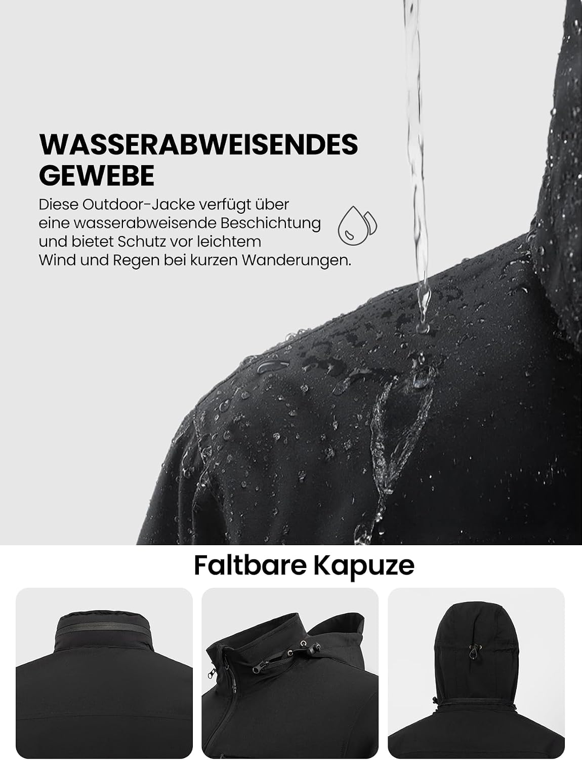 Men's Tactical Hooded Jacket,Water-Resistant - Image 3