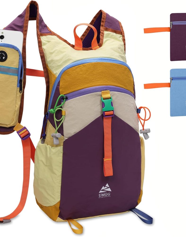 15L Small Hiking Backpack Travel Daypack Colorful Lightweight Packable Foldable Casual Backpack for Women Men